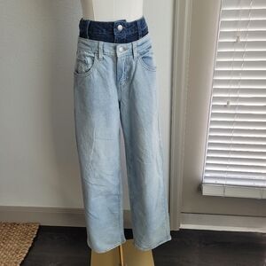 Wild Fable Mid Rise 90s Relaxed Straight Denim Double Layer Jeans Size 6